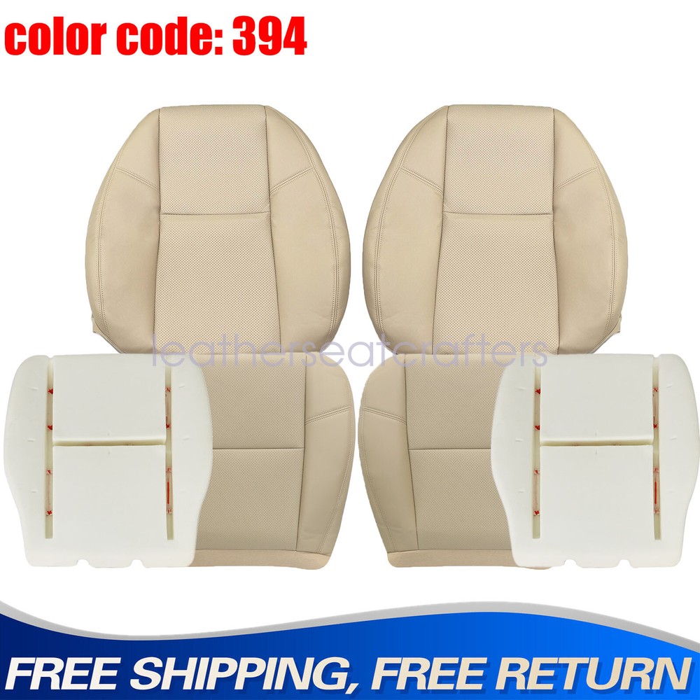 6PCS For 2009-2014 GMC Yukon Sierra Front Both Side AC Seat Cover Tan W/ Foam US