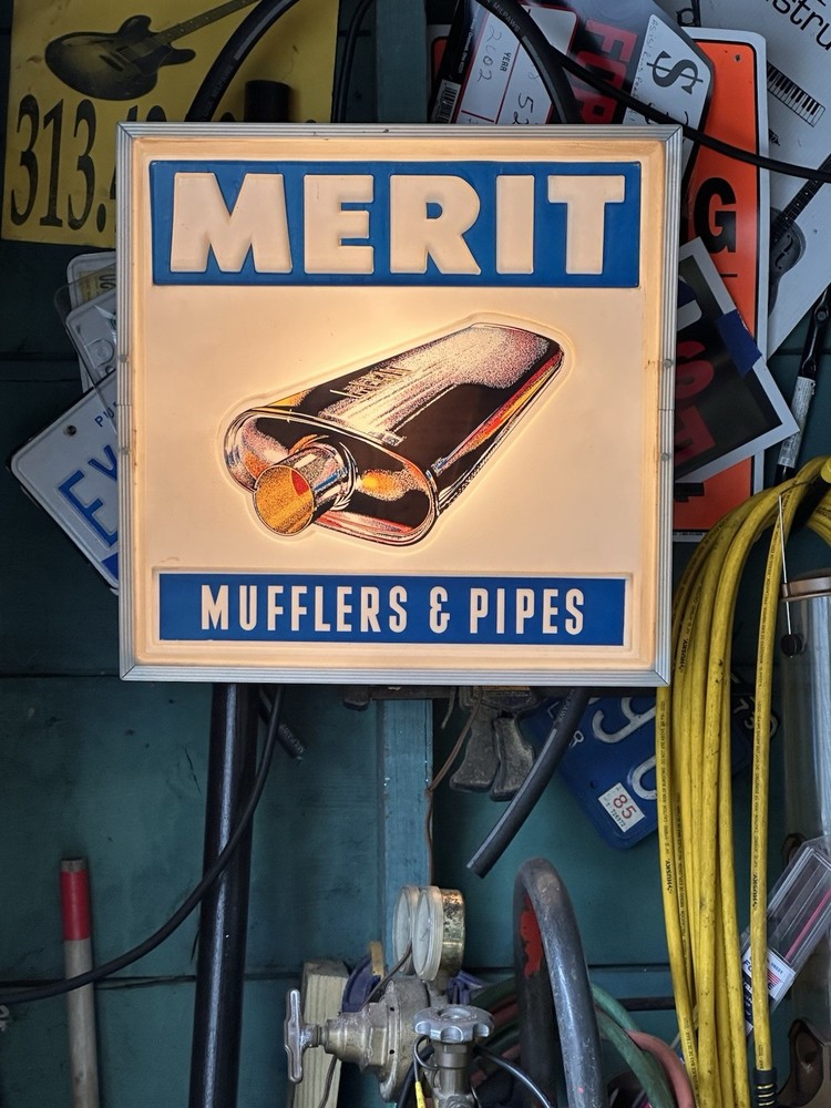 Original Vintage  Auto Repair Shop Lighted Sign 18”x18” Large Man Cave Gear HeadDUALITE PRODUCTS, INC.WILLIAMSBURG, OHIO. Made The Sign