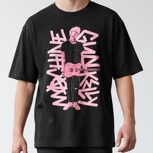 Machine Gun Kelly MGK Tickets to My Downfall Black Graphic T-Shirt Mens Large LG