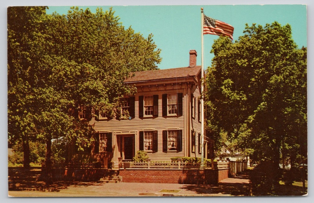 Springfield Illinois Abraham Lincoln's Home Chrome Postcard Unposted