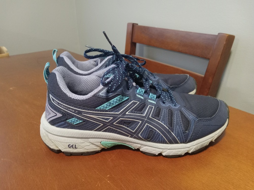 Zapatillas deportivas Asics Gel Venture 7 1012A476 para mujer talla 7 azul púrpura