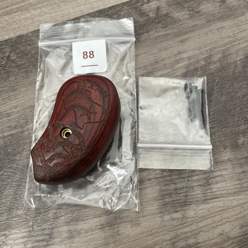 Wood Grips - Bond Arms Derringer Super Rosewood Engraved Texas Texan Snake