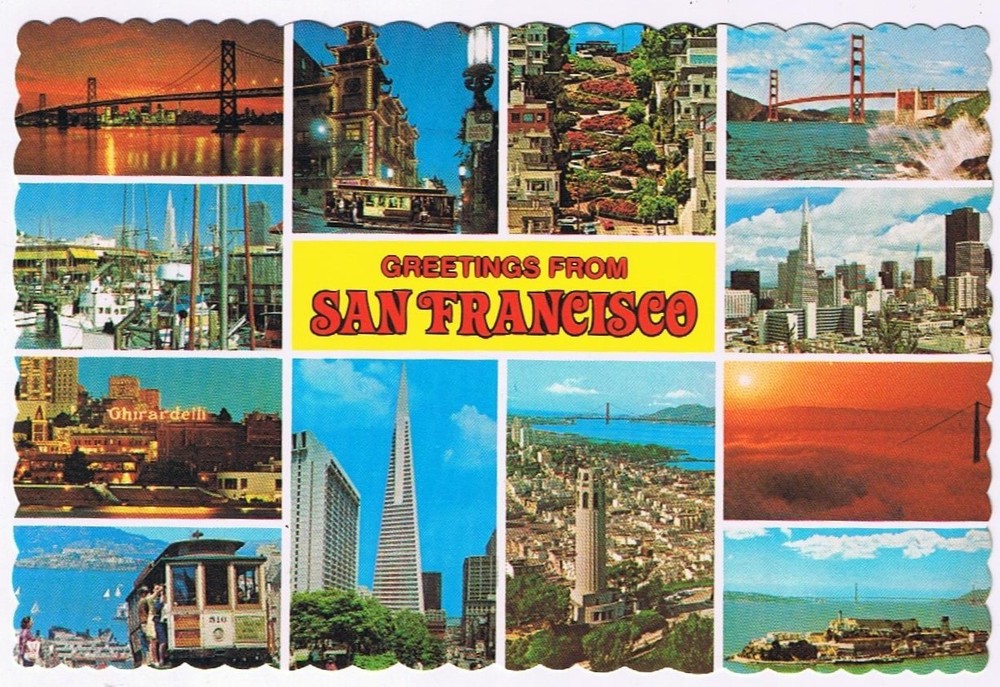 Postcard Greetings From San Francisco Multi View