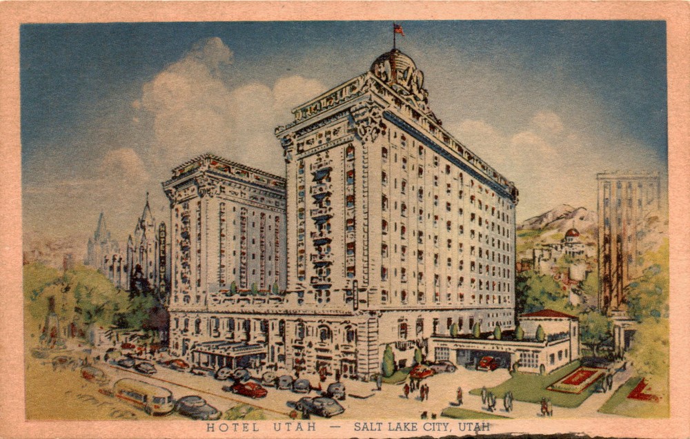 HOTEL UTAH, SALT LAKE CITY, Mormon Temple, Empire Dining Room, Postcard