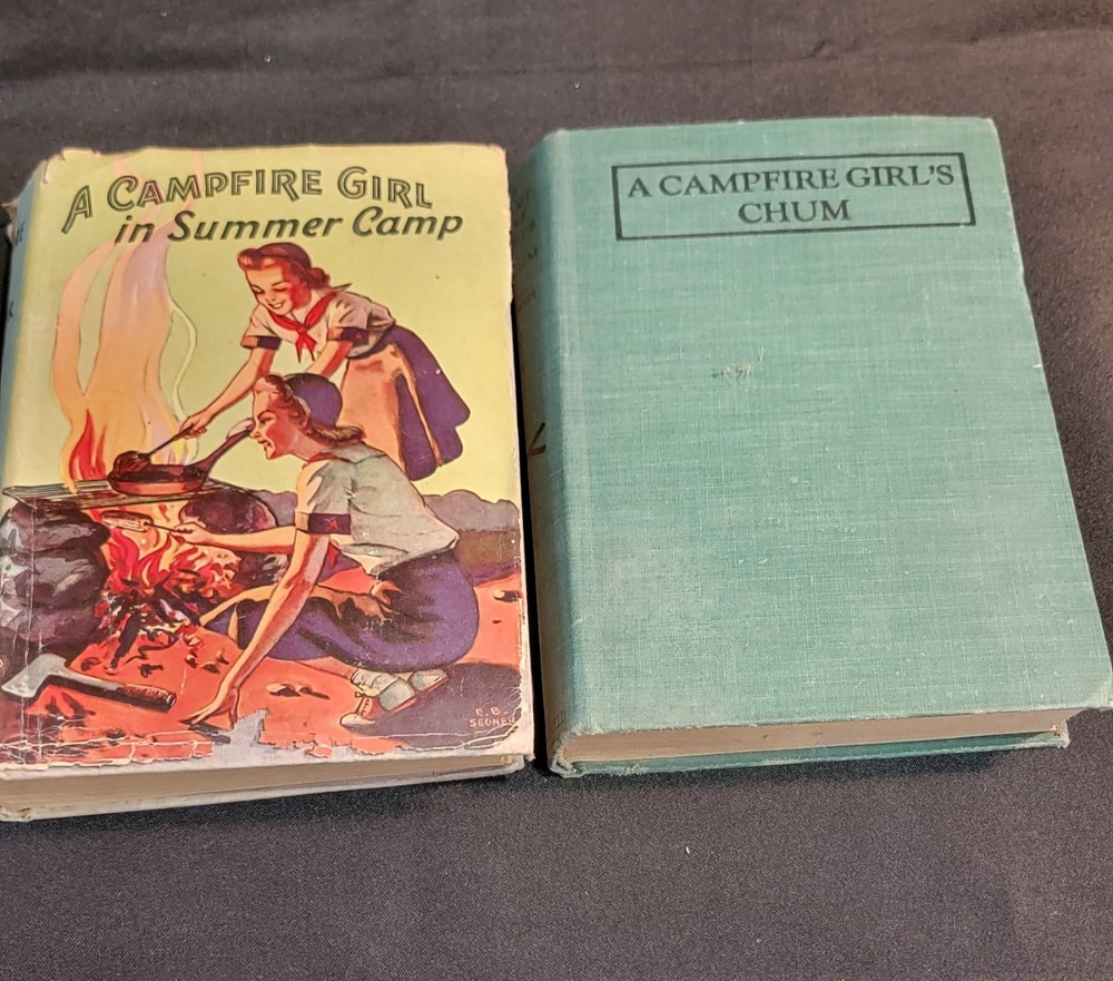Vtg Children's Book A Campfire Girl in Summer Camp & Girl's Chum by Jane Stewart