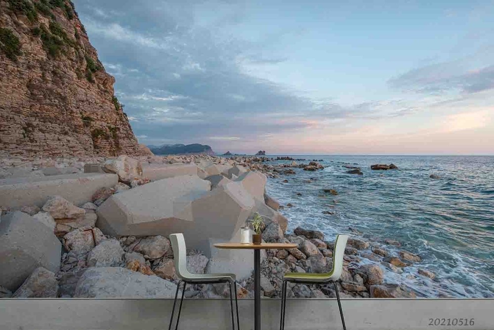 3D Sky Sea Rocks Landscape Wall Murals Wallpaper Murals Wall Sticker