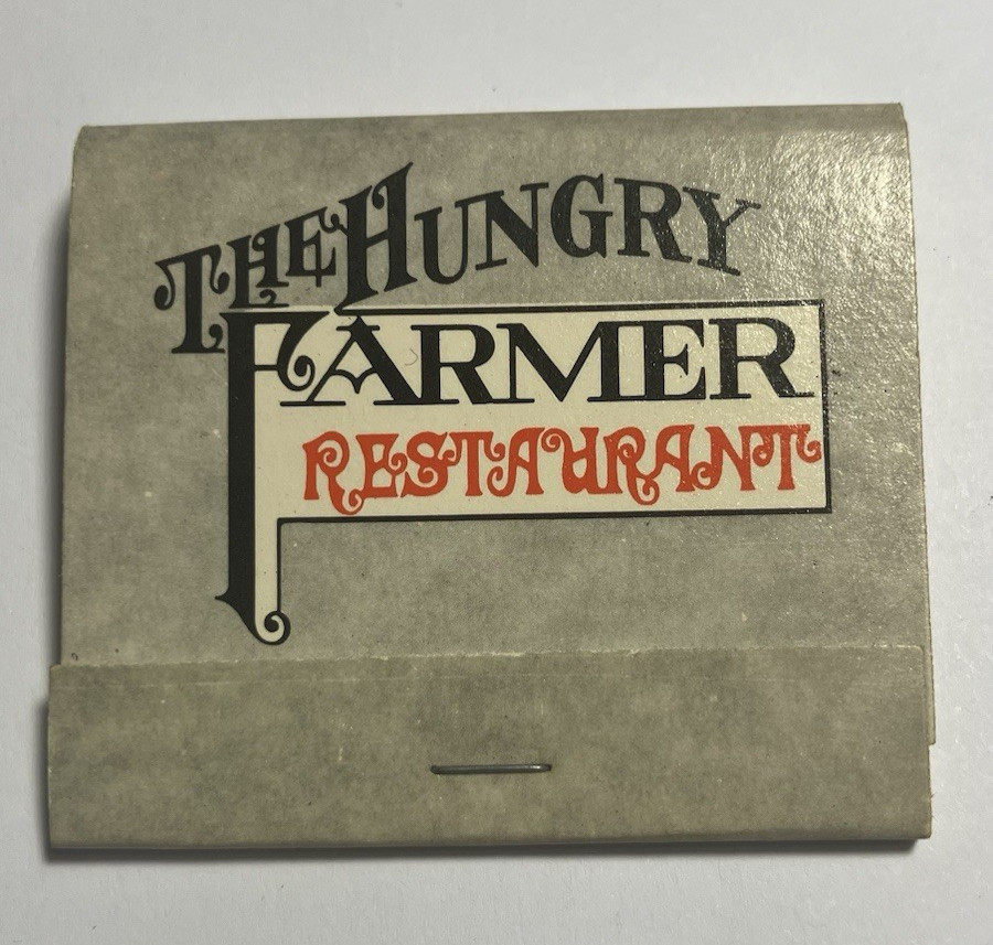 The Hungry Farmer Restaurant Colorado Vintage Unstruck Matchbook