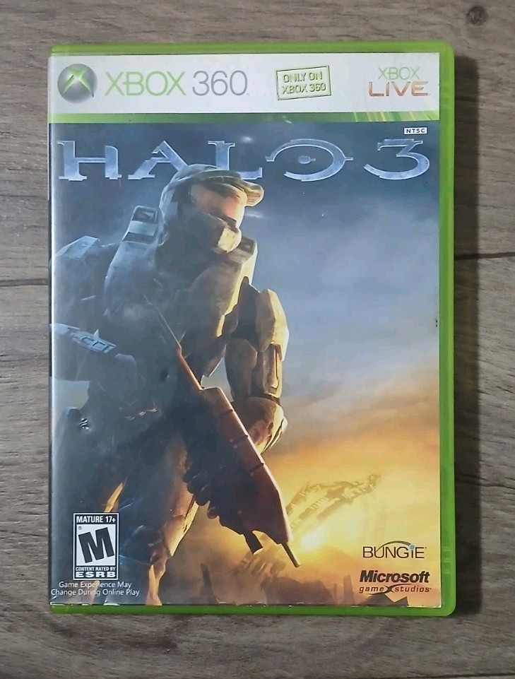 Halo 3 (Microsoft Xbox 360, 2007) Video Game Black Label CIB Poster Near Mint