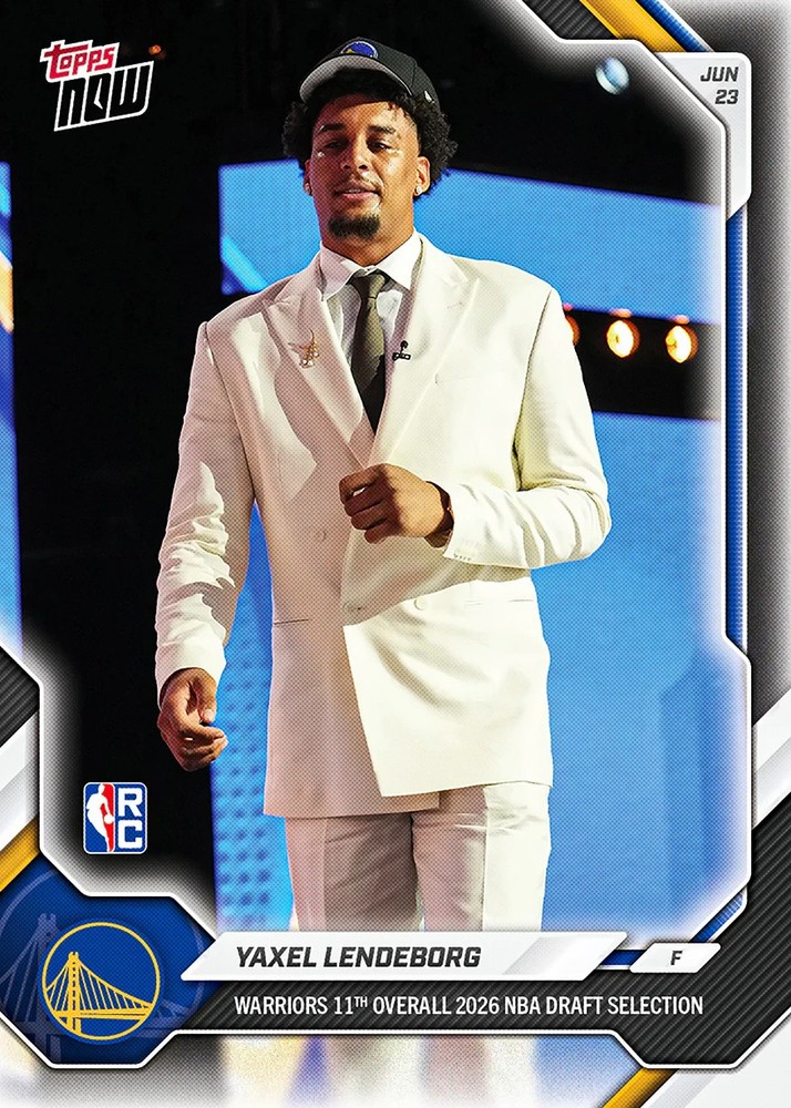 Yaxel Lendeborg - 11th Pick Warriors 2025-26 NBA Topps NOW® - Card YLEN Presale