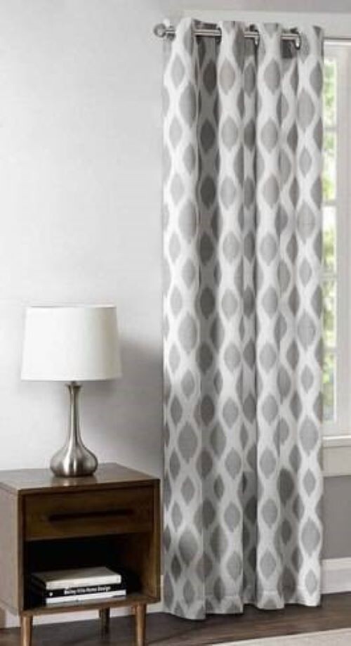 Madison Park Metallic Ogee Sheer Blackout Window Panel Single