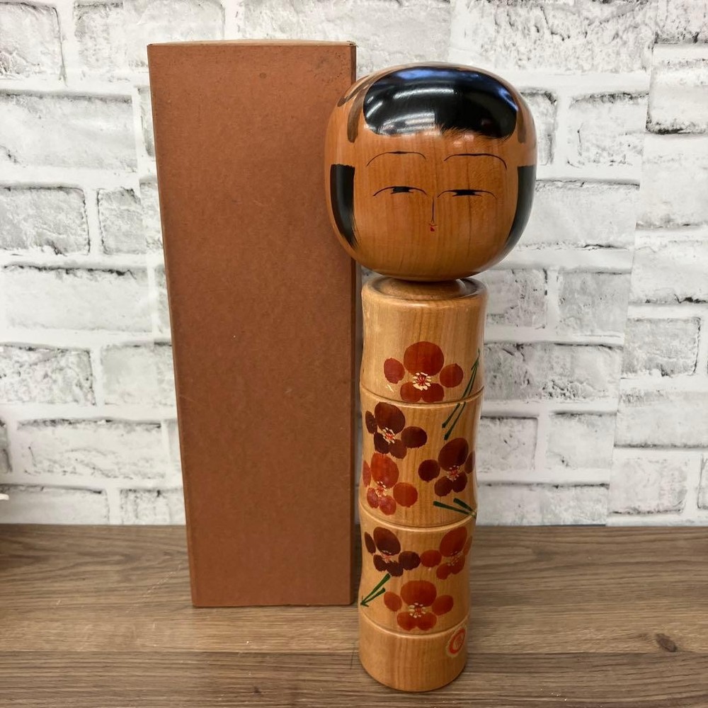 A-Wall Showa Retro Wooden Kokeshi Doll Poppy Vintage Japan Home Decor