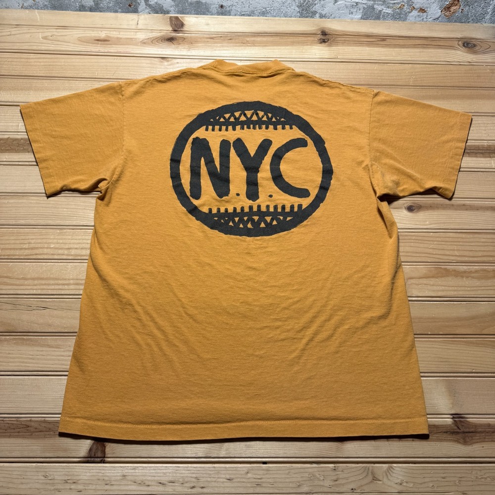 Vintage 90s New York City Times Square Brooklyn Harlem Souvenir T-Shirt USA - XL