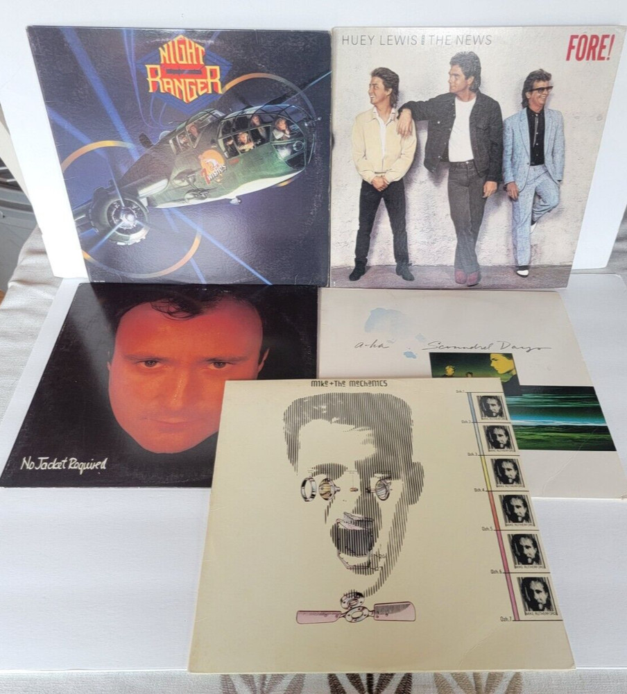 80s Vinyl Lot a-ha Huey Lewis Phil Collins Mike & The Mechanics