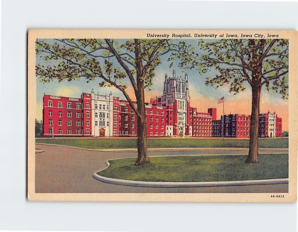 Postcard University Hospital University of Iowa City USA