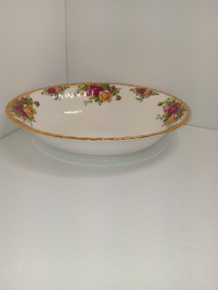 Royal Albert Old Country Roses 9” Oval Vegetable Serving Bowl 32 oz England 1962