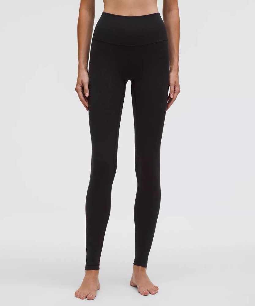Lululemon Women's Black High Rise Ankle Leggings Stretch Elastic Waist