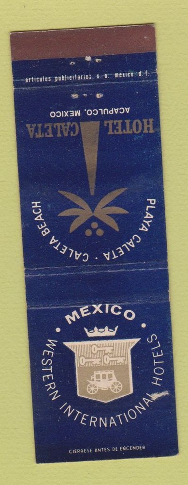 Matchbook Cover - Hotel Caleta Acapulco Mexico WEAR