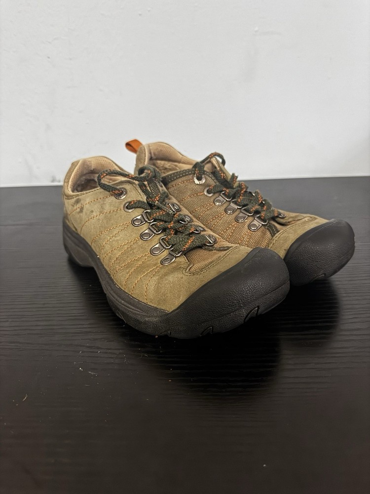 Keen Womens Presidio Sneaker Size 7.5 Brown Leather Lace-Up Hiking Outdoor shoe