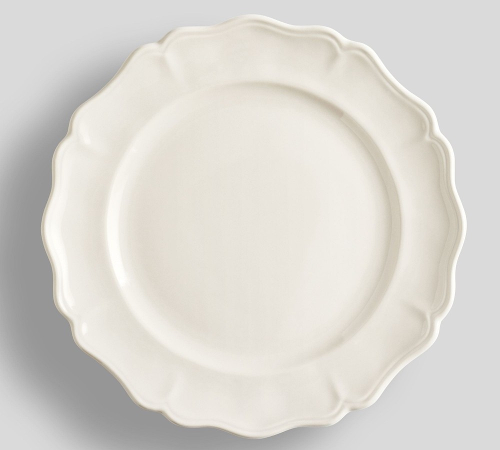 Heirloom Stoneware Dinner Plates - Set of 4 White