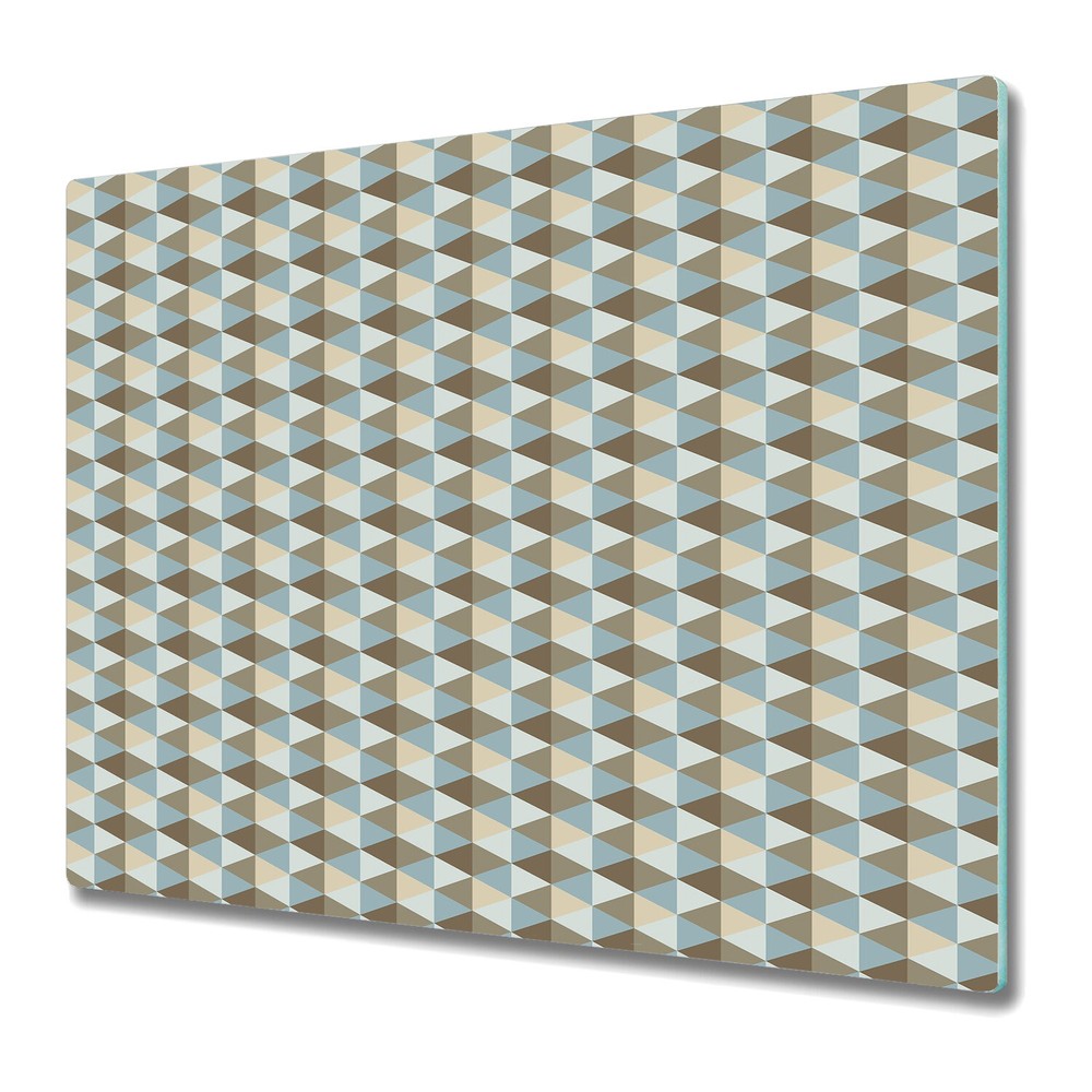 Glass Worktop Saver Kitchen Abstract retro golden and blue art 60x52