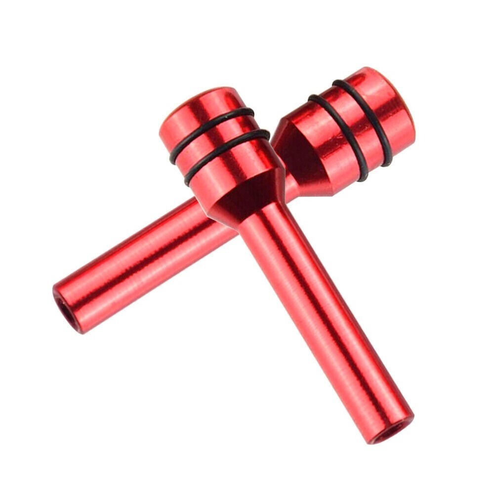 Eye catching Red Door Lock Pins Pair of 2 Aluminum Knobs for Car Interior