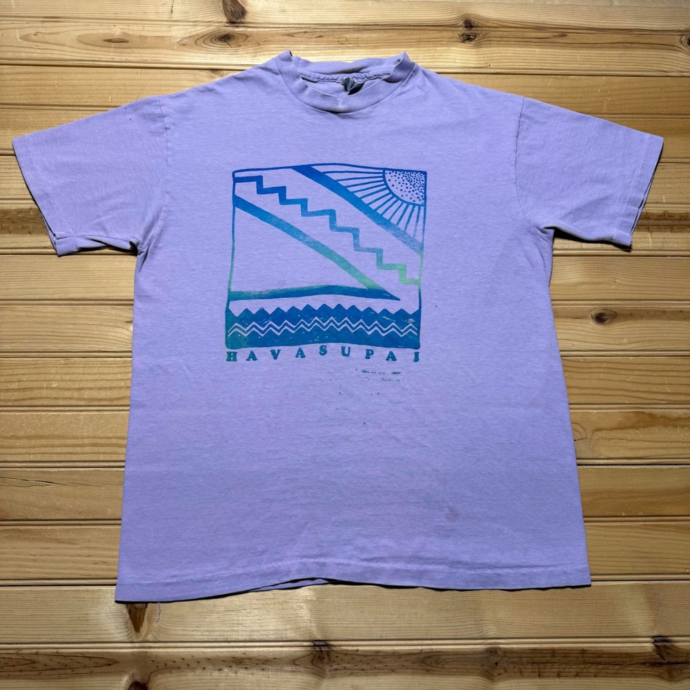 Vintage 90s Hanes Havasupai Arizona Grand Canyon Graphic T-Shirt USA - Large