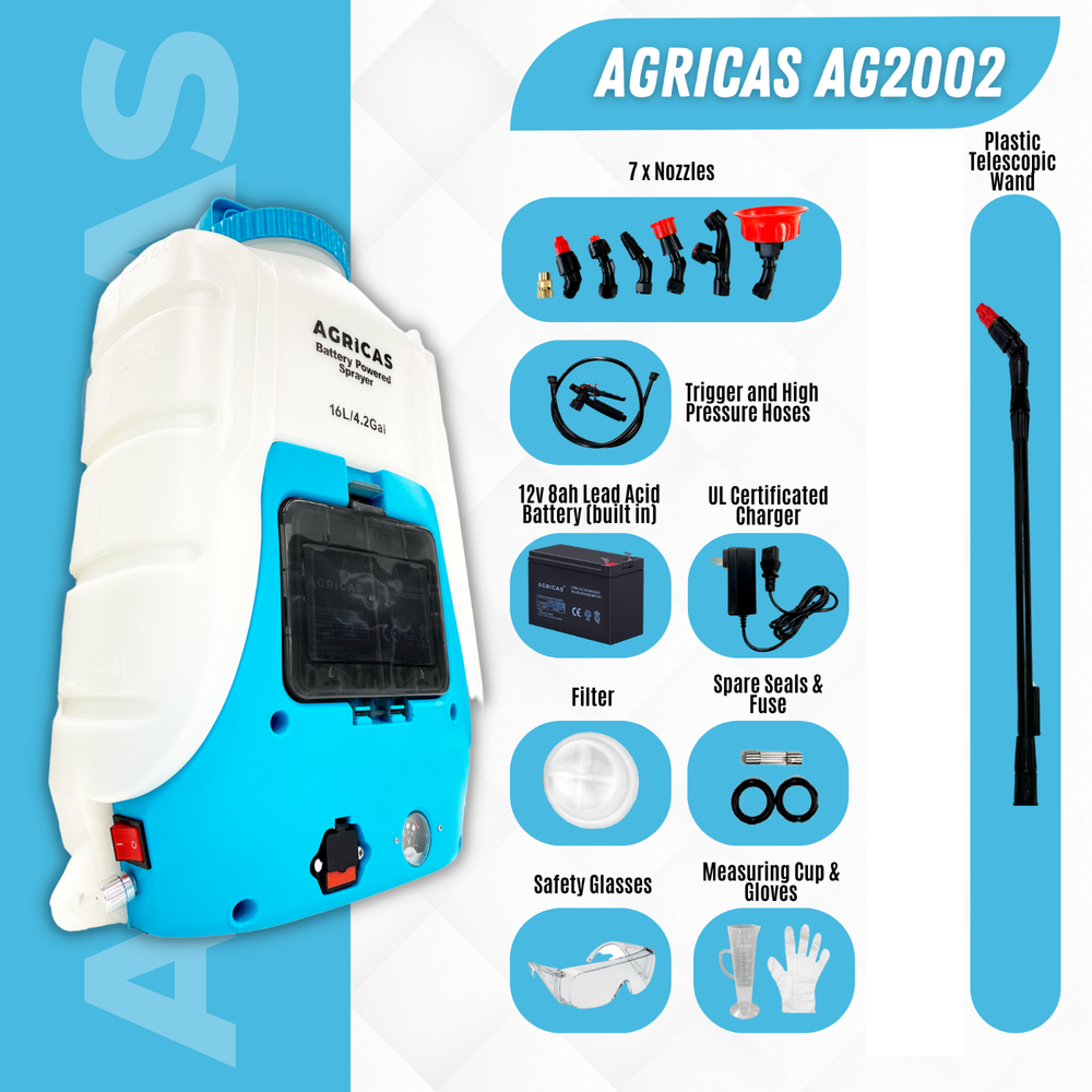 Agricas Battery Powered Sprayer – 4 Gallon – Open Box