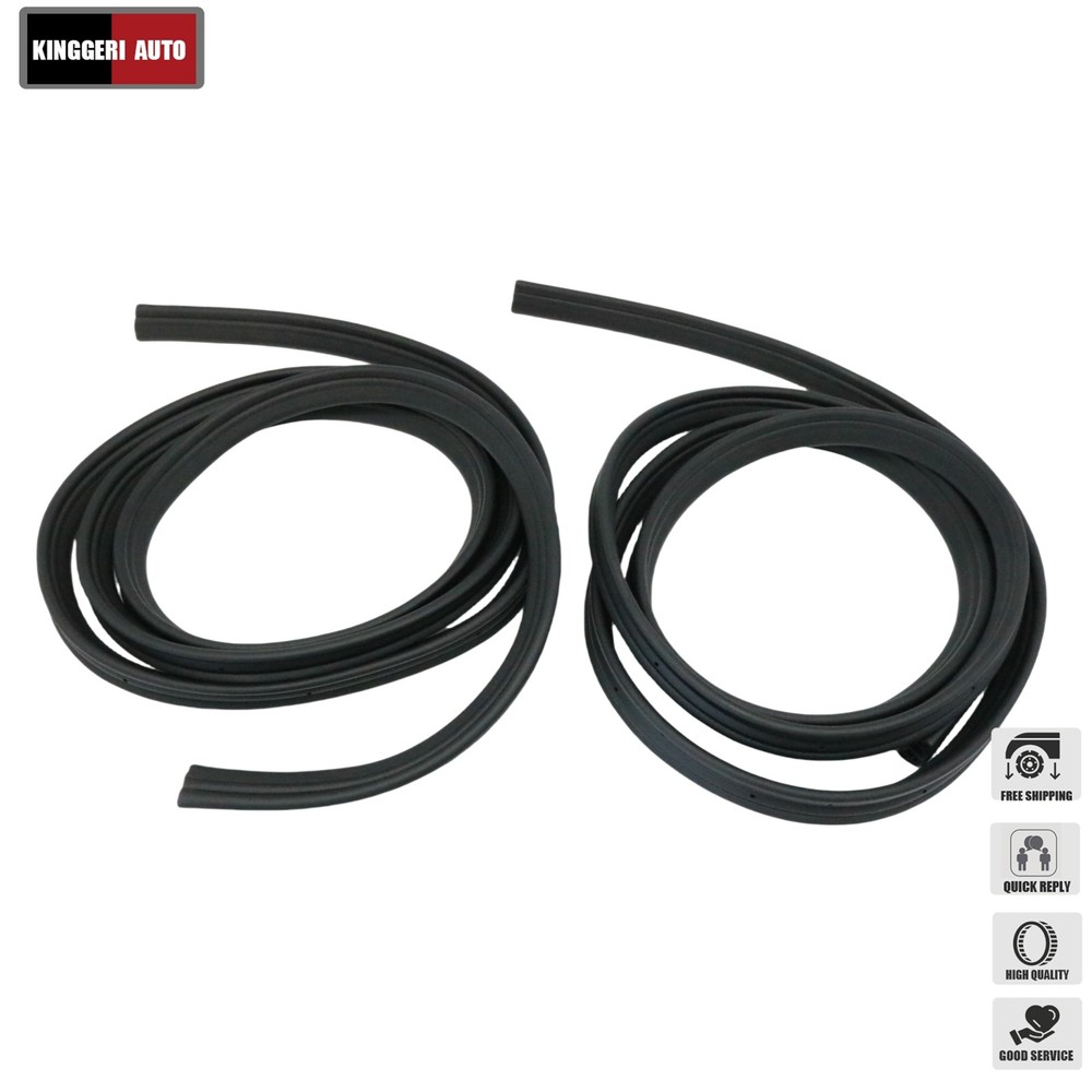 2pcs Door Weatherstrip Seal Rubber Rear LH & RH For 2007-2014 Chevy GMC Cadillac