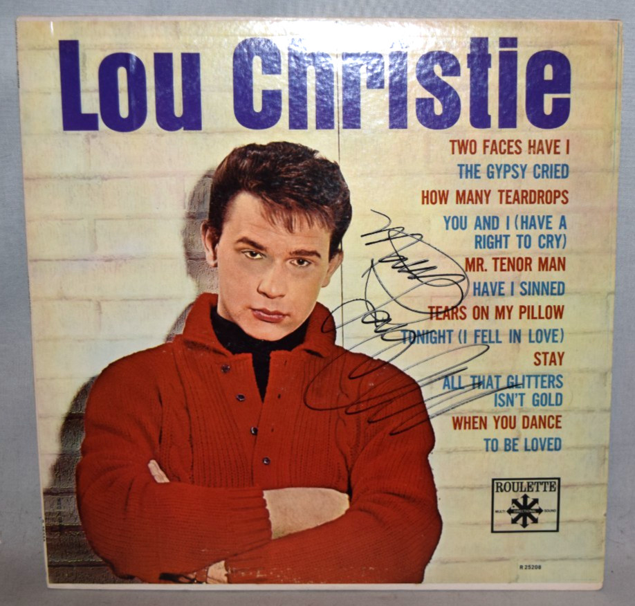 1963 -LOU CHRISTIE- Signed/Autograph/Auto Vinyl LP Record Album - Self-Titled