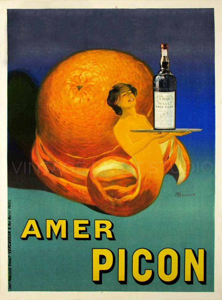 French Liquor Picon 1910 Vintage Advertising Alcohol Giclee Canvas Print 18x24