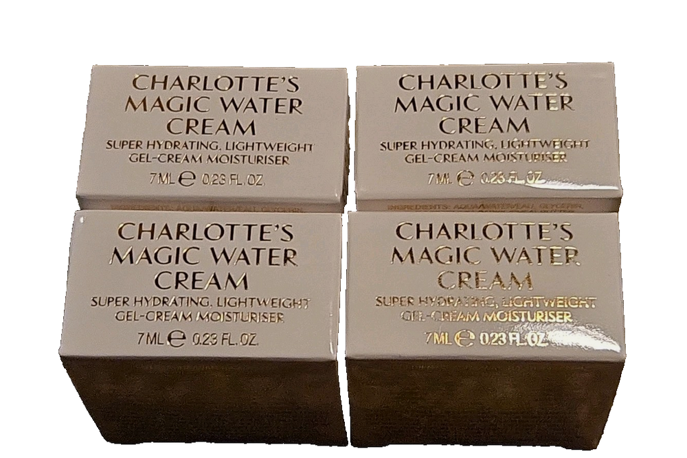 4x Charlotte Tilbury Charlotte's Magic Water Cream Travel/Mini Sz 7 ml/.23 Oz Ea