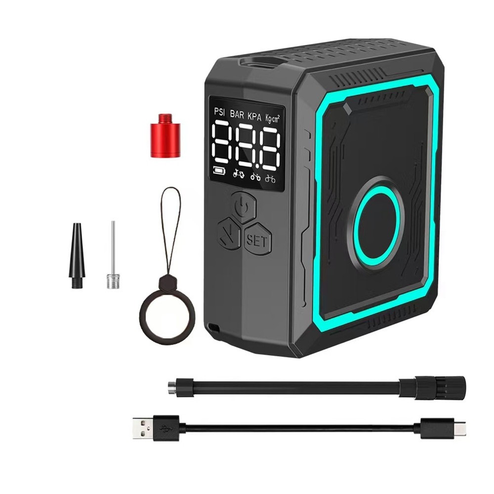 50PSI Mini Electric Bike Pump with Digital Pressure Gauge