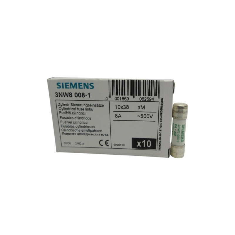 Siemens 3Nw8008-1 500V 8A (Pkg Of 10) Nsmp