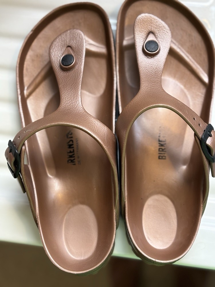 Birkenstock Copper Flip Flops