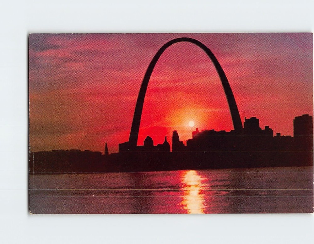 Postcard Gateway Arch Sunset St. Louis Missouri USA