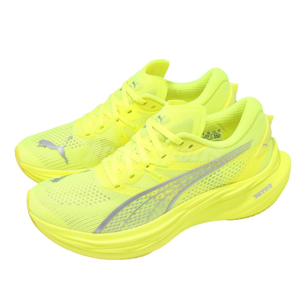 Puma Deviate Nitro 3 Wns Yellow Alert Silver Women Road Running Shoes 309708-12