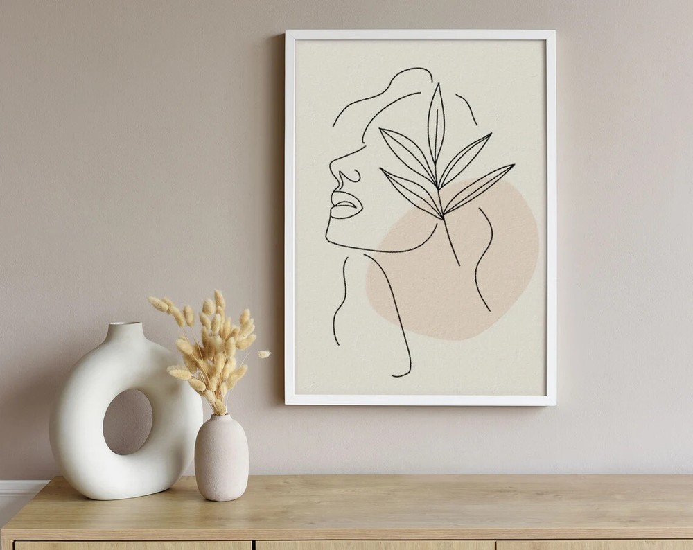 Minimalism Beautiful Female Face Poster Premium Quality Choose your Size