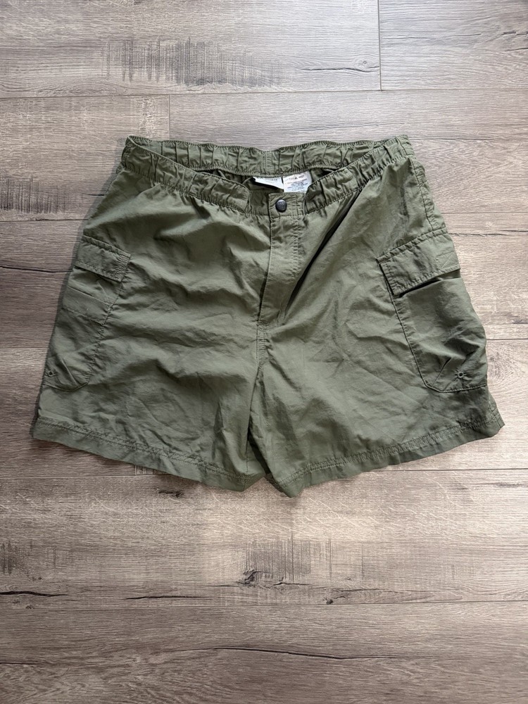 Columbia Cargo Shorts Womens M 5” inseam Olive Green Hiking