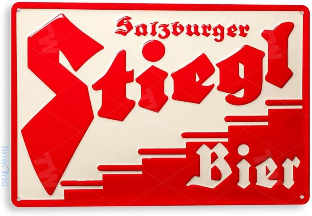 Tin Metal Sign Stiegl Bier Store Pub Brew Beer Decor Liquor Shop 8x12