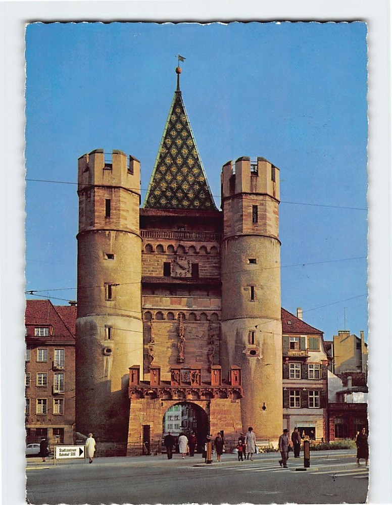Postcard Spalentor Basel Switzerland