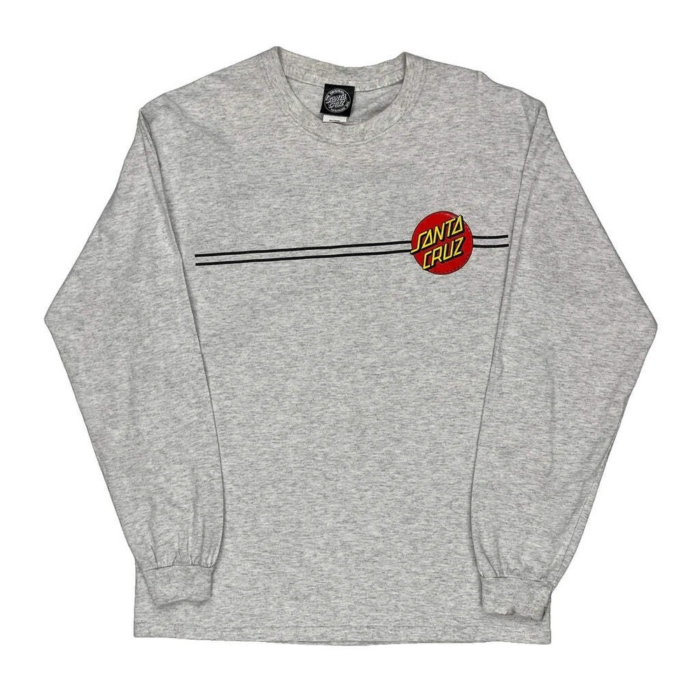 Santa Cruz Long Sleeve T-Shirt - Medium Gray Cotton