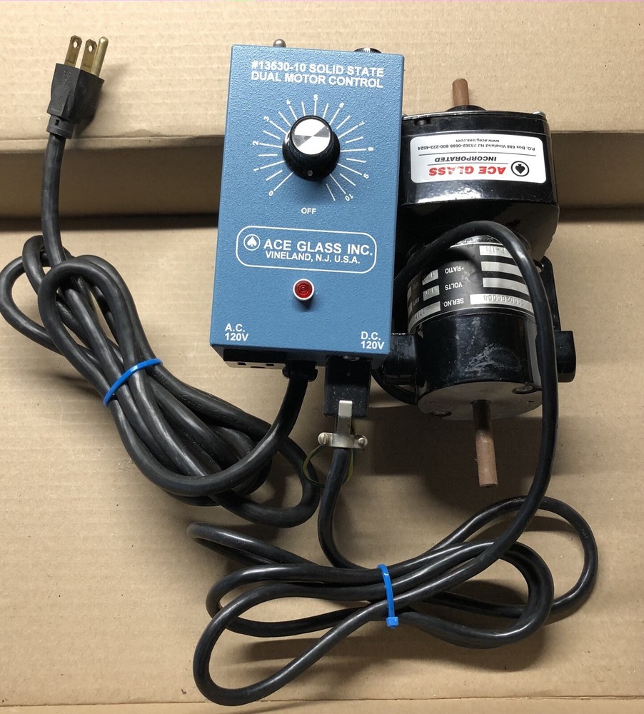 Ace Glass 1/40 HP Reversible DC Stir Motor with 13530-10 Controller-image