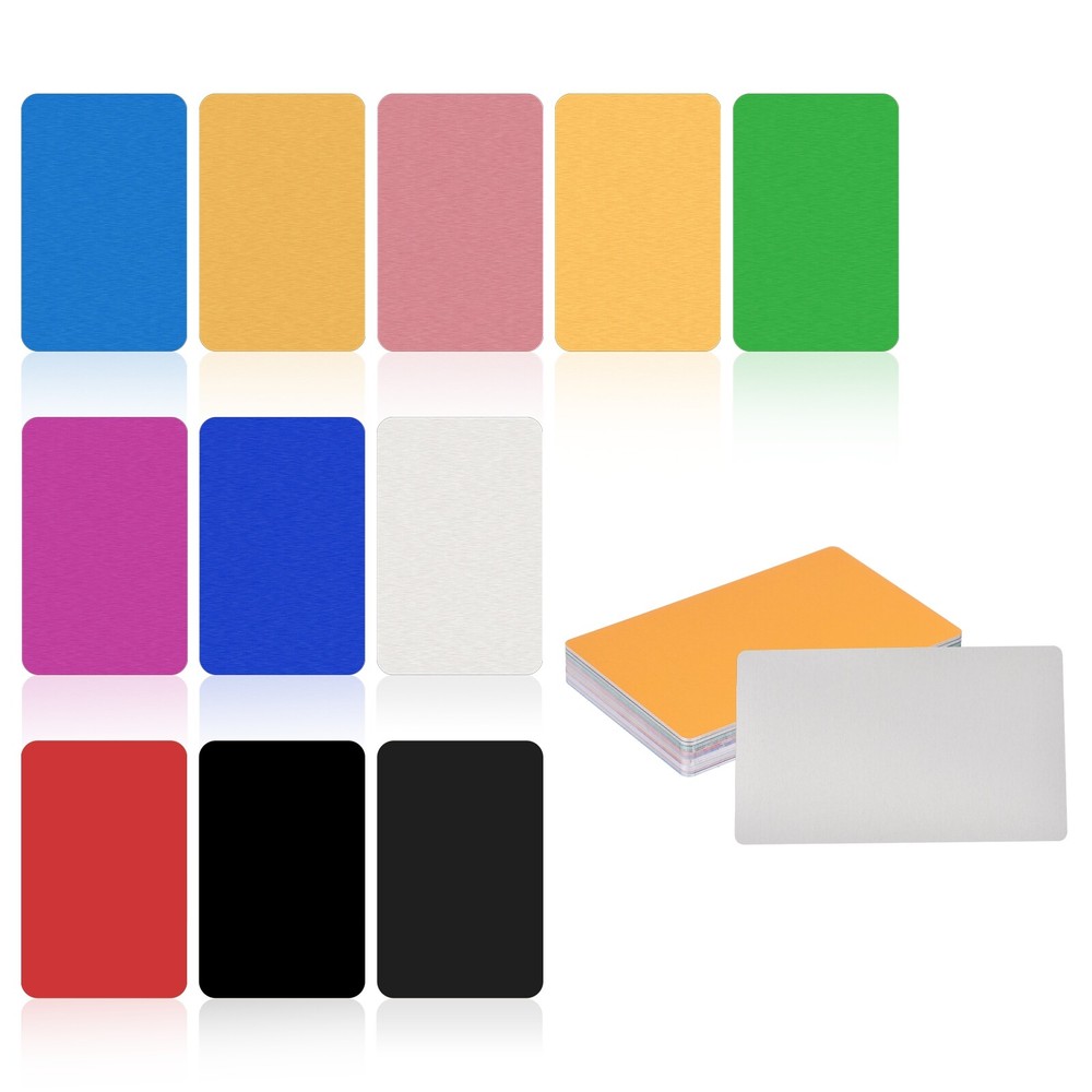 55Pcs Metal Business Card Blanks,1/64