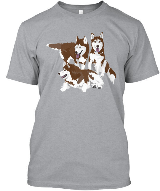 the red Siberian Huskies from the South T-Shirt Made in the USA Size S to 5XL