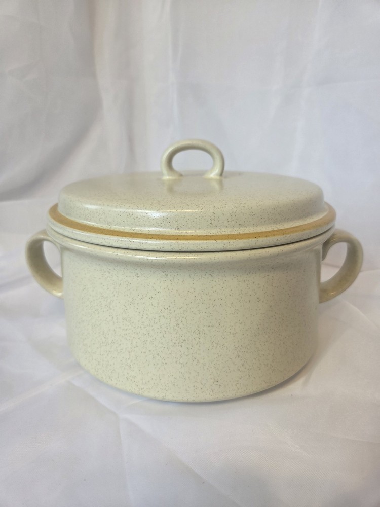 Vintage Hearthside Garden Prairie Flower Stoneware 2qt Dutch Oven W/ Lid