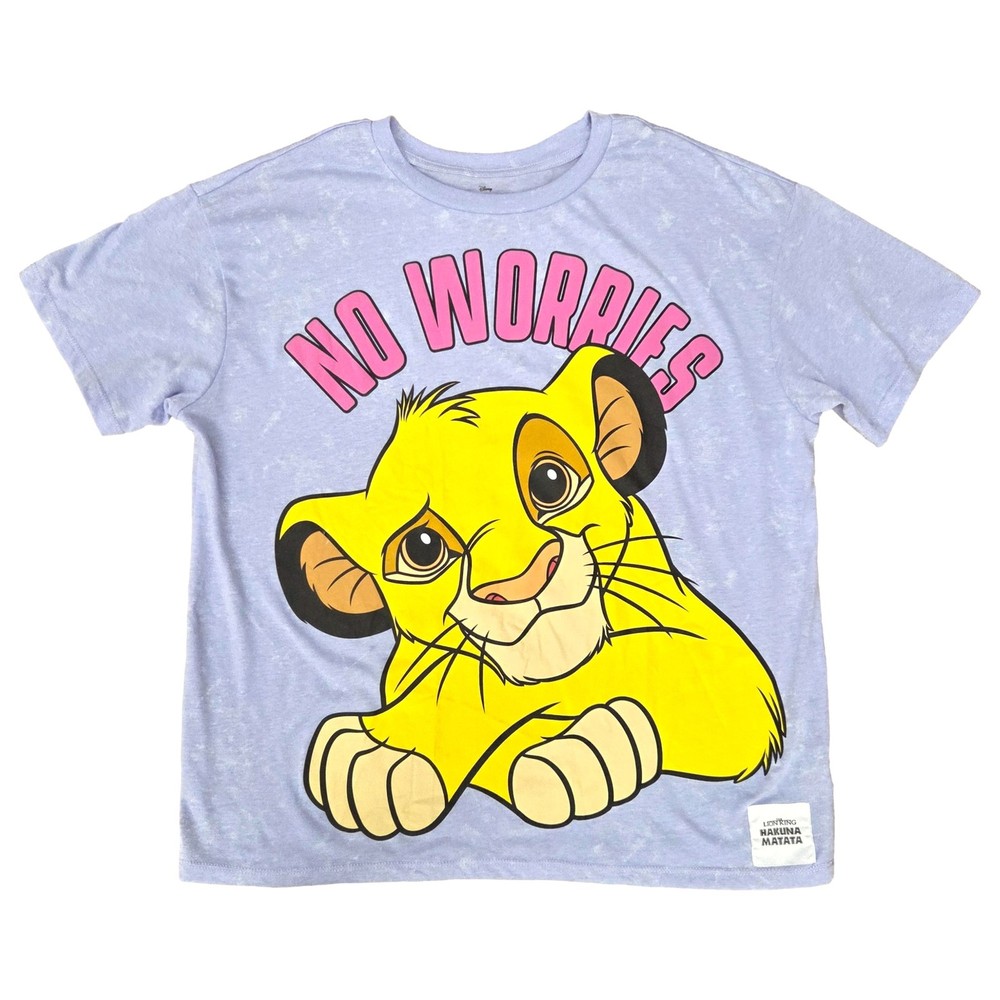 Disney Junior Womens Purple Tie Dye Simba Lion King T-Shirt Tee Shirt XL