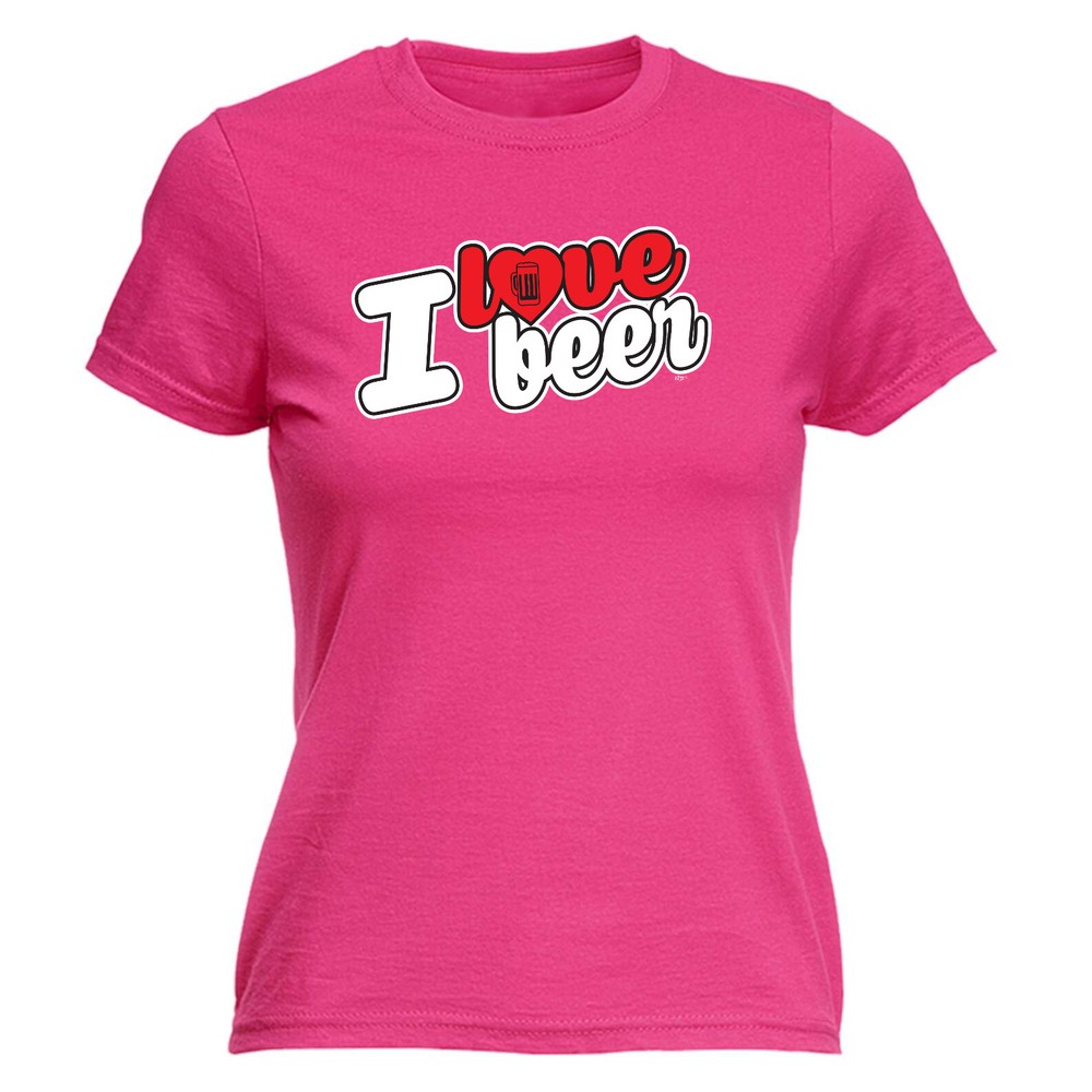 Love Beer Stencil - Womens T Shirt Funny T-Shirt Novelty gift tshirt