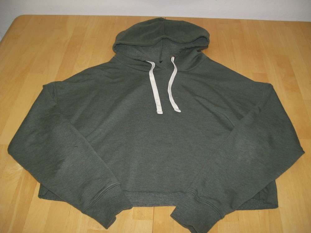 Buffalo David Bitton Cropped Long Sleeve Fleece Hoodie Sweatshirt Women's Small