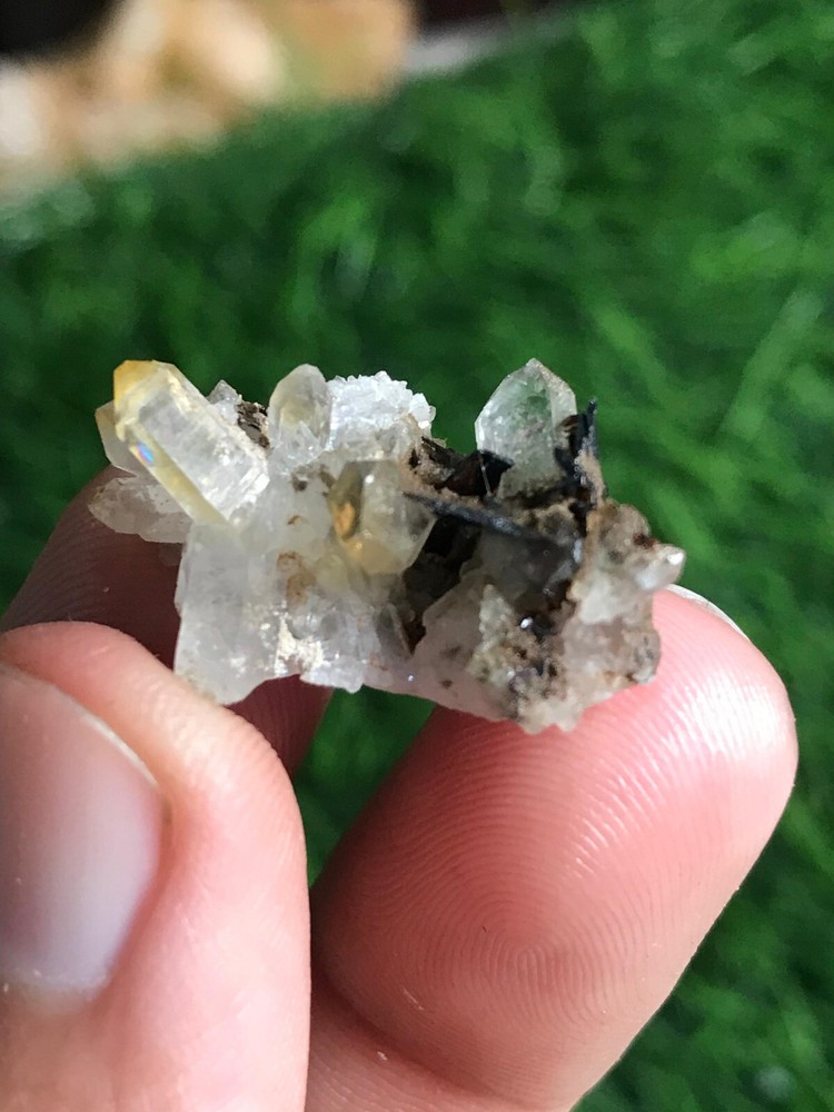 19 Carat Red Brookite Crystal under diamond quartz From Baluchistan Pakistan