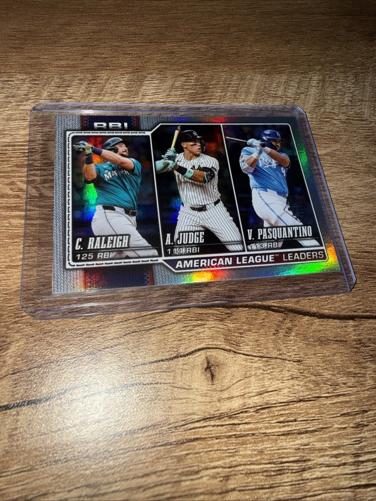2026 Topps Series 1 AL RBI Leaders Raleigh Judge Pasquantino Rainbow Foil